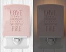 Love is a Friendship Ceramic Night Light Compact, UL-Certified, Ideal for Bedroom, Bathroom, Nursery, Hallway, Kitchen, 6x4x3, Multicolor