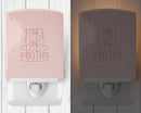 One Plus One Equals Both Ceramic Night Light Compact, UL-Certified, Ideal for Bedroom, Bathroom, Nursery, Hallway, Kitchen, 6x4x3, Multicolor