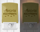 Take Memories Leave Footprints Ceramic Night Light Compact, UL-Certified, Ideal for Bedroom, Bathroom, Nursery, Hallway, Kitchen, 6x4x3, Multicolor