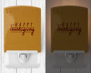 Happy Thanksgiving Ceramic Night Light Compact, UL-Certified, Ideal for Bedroom, Bathroom, Nursery, Hallway, Kitchen, 6x4x3, Multicolor