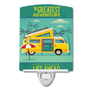 Greatest Adventure Camper Van Ceramic Night Light Compact, UL-Certified, Ideal for Bedroom, Bathroom, Nursery, Hallway, Kitchen, 6x4x3, Multicolor
