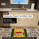 Greatest Adventure Retro Camper Desert Memory Foam Kitchen Mat Machine Washable Anti-Fatigue Cushion Comfort Bath or Kitchen Rug