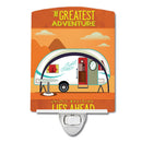 Greatest Adventure New Camper Ceramic Night Light Compact, UL-Certified, Ideal for Bedroom, Bathroom, Nursery, Hallway, Kitchen, 6x4x3, Multicolor