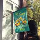 Be in the Woods Camper Van House Flag 28x40 Porch Sleeve Pole Decorative Outside Yard Banner Artwork Wall Hanging, Polyester