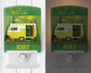 Be in the Woods Retro Camper Ceramic Night Light Compact, UL-Certified, Ideal for Bedroom, Bathroom, Nursery, Hallway, Kitchen, 6x4x3, Multicolor