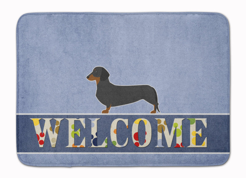 Dachshund Welcome Machine Washable Memory Foam Mat BB5486RUG