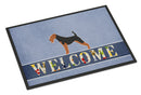 Welsh Terrier Welcome Doormat Indoor Outdoor 24H X 36W Front Door Mat Rugs for Entryway, Non Slip Washable Low Pile,