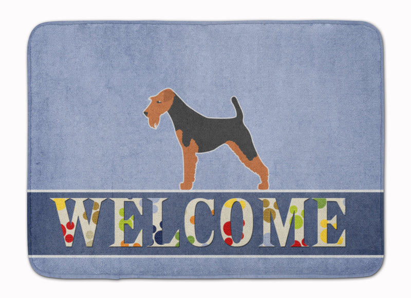 Welsh Terrier Welcome Machine Washable Memory Foam Mat BB5489RUG