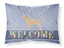 Border Terrier Welcome Fabric Standard Pillowcase – Artistic Decorative Front, White Back BB5493PILLOWCASE