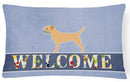 Border Terrier Welcome Canvas Fabric Decorative Pillow BB5493PW1216