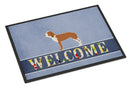 Spanish Hound Welcome Doormat Indoor Outdoor 24H X 36W Front Door Mat Rugs for Entryway, Non Slip Washable Low Pile,