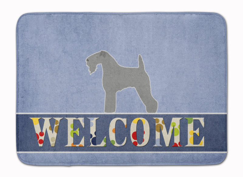 Kerry Blue Terrier Welcome Machine Washable Memory Foam Mat BB5496RUG