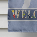 Bedlington Terrier Welcome House Flag 28x40 Porch Sleeve Pole Decorative Outside Yard Banner Artwork Wall Hanging, Polyester