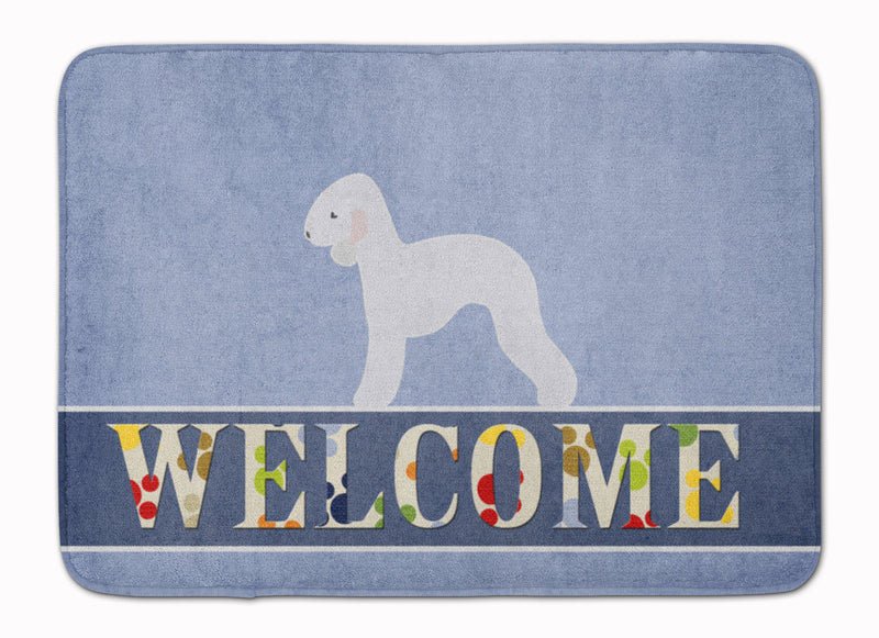 Bedlington Terrier Welcome Machine Washable Memory Foam Mat BB5498RUG