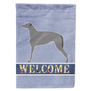 Scottish Deerhound Welcome House Flag 28x40 Porch Sleeve Pole Decorative Outside Yard Banner Artwork Wall Hanging, Polyester