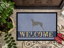 Scottish Deerhound Welcome Doormat Indoor Outdoor 24H X 36W Front Door Mat Rugs for Entryway, Non Slip Washable Low Pile,