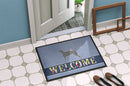 Scottish Deerhound Welcome Doormat Indoor Outdoor 24H X 36W Front Door Mat Rugs for Entryway, Non Slip Washable Low Pile,
