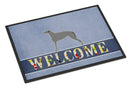 Scottish Deerhound Welcome Doormat Indoor Outdoor 24H X 36W Front Door Mat Rugs for Entryway, Non Slip Washable Low Pile,