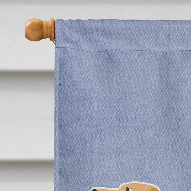 Yellow Labrador Retriever Welcome Flag Canvas House Size BB5501CHF