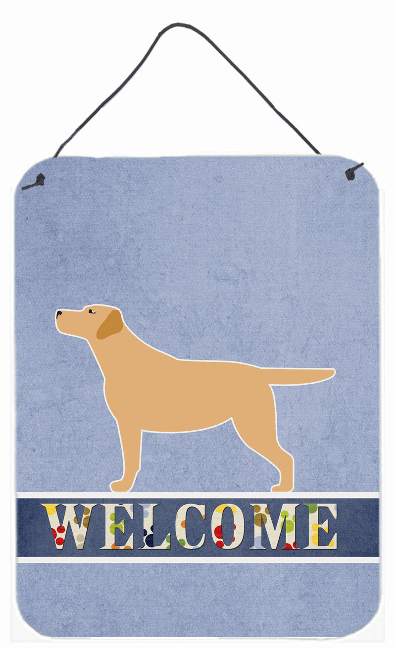 Yellow Labrador Retriever Welcome Wall or Door Hanging Prints BB5501DS1216