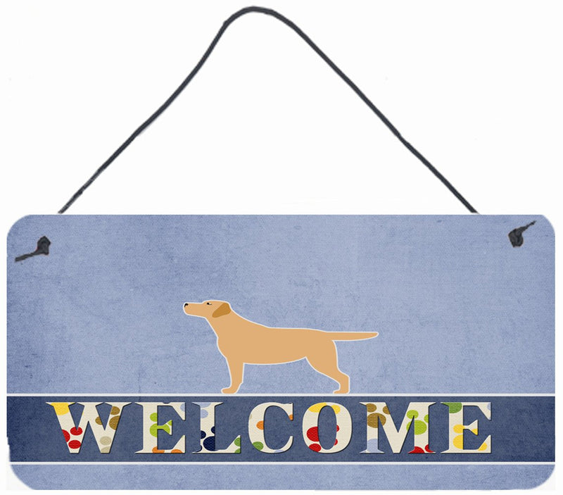 Yellow Labrador Retriever Welcome Wall or Door Hanging Prints BB5501DS812