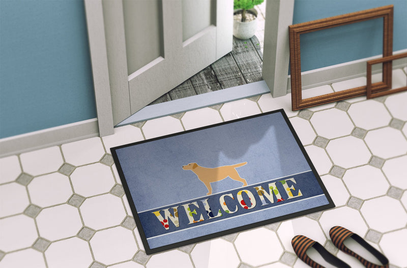 Yellow Labrador Retriever Welcome Indoor or Outdoor Mat 24x36 BB5501JMAT