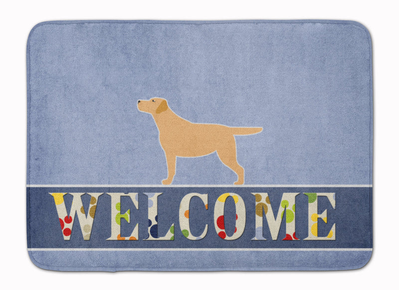 Yellow Labrador Retriever Welcome Machine Washable Memory Foam Mat BB5501RUG