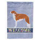 Borzoi Russian Greyhound Welcome Flag Canvas House Size BB5503CHF