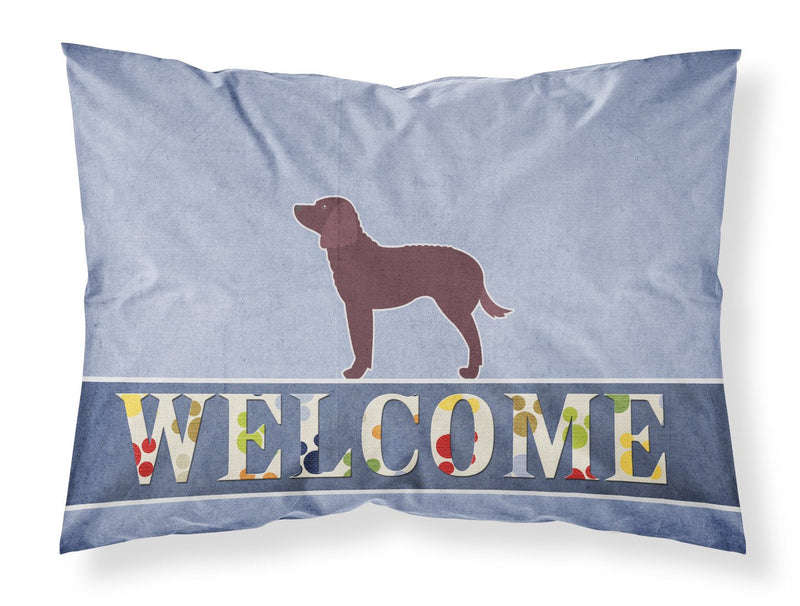 American Water Spaniel Welcome Fabric Standard Pillowcase – Artistic Decorative Front, White Back BB5505PILLOWCASE