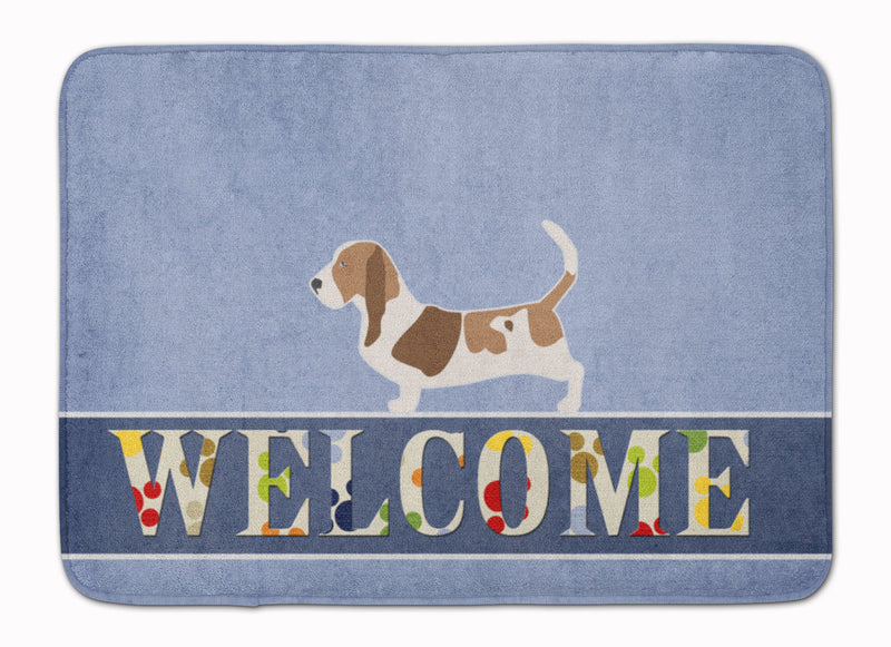 Basset Hound Welcome Machine Washable Memory Foam Mat BB5506RUG