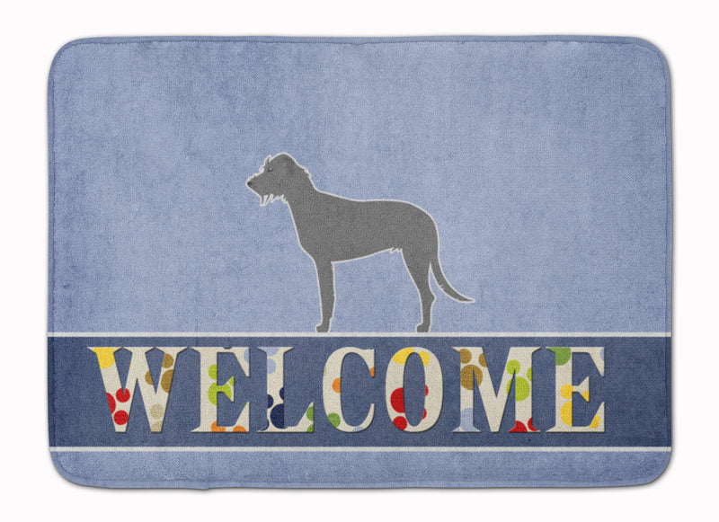 Irish Wolfhound Welcome Machine Washable Memory Foam Mat BB5507RUG