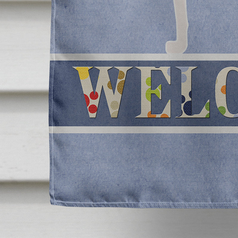 Greyhound Welcome Flag Canvas House Size BB5509CHF