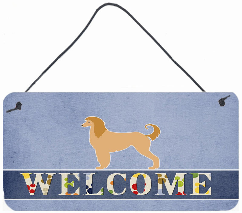 Afghan Hound Welcome Wall or Door Hanging Prints BB5510DS812