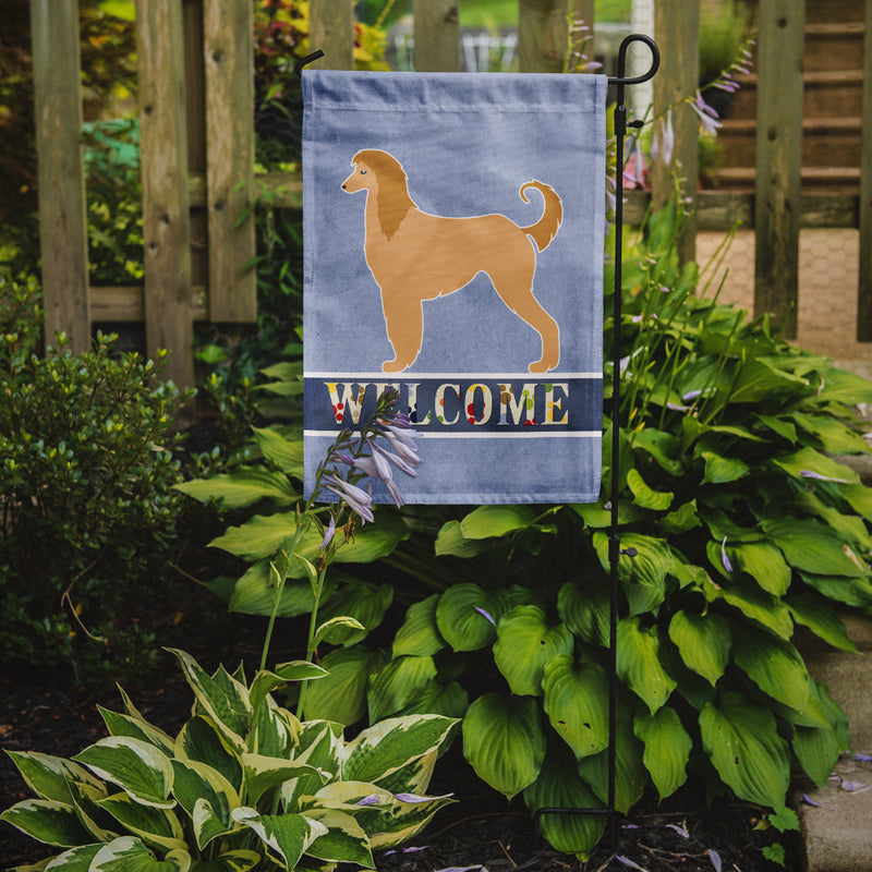 Afghan Hound Welcome Flag Garden Size BB5510GF