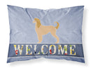 Afghan Hound Welcome Fabric Standard Pillowcase – Artistic Decorative Front, White Back BB5510PILLOWCASE