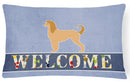 Afghan Hound Welcome Canvas Fabric Decorative Pillow BB5510PW1216