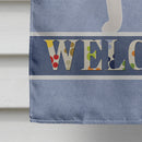 Jack Russell Terrier Welcome House Flag 28x40 Porch Sleeve Pole Decorative Outside Yard Banner Artwork Wall Hanging, Polyester