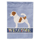 Jack Russell Terrier Welcome House Flag 28x40 Porch Sleeve Pole Decorative Outside Yard Banner Artwork Wall Hanging, Polyester