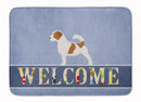 Jack Russell Terrier Welcome Memory Foam Kitchen Mat Machine Washable Anti-Fatigue Cushion Comfort Bath or Kitchen Rug