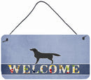Black Labrador Retriever Welcome Wall or Door Hanging Prints BB5512DS812