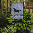 Black Labrador Retriever Welcome Garden Flag - Outdoor Decorative Yard Flag BB5512GF