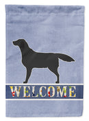 Black Labrador Retriever Welcome Garden Flag - Outdoor Decorative Yard Flag BB5512GF