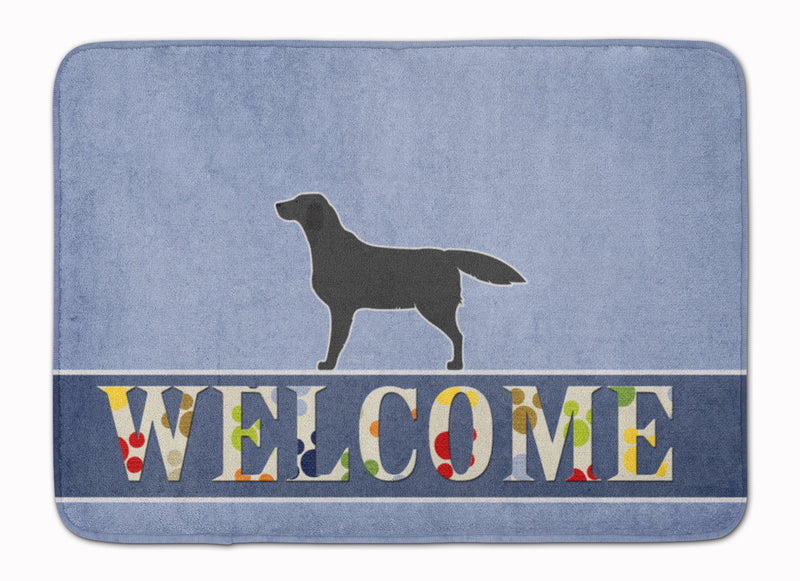 Black Labrador Retriever Welcome Machine Washable Memory Foam Mat BB5512RUG