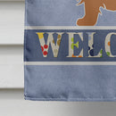 Norfolk Terrier Welcome House Flag 28x40 Porch Sleeve Pole Decorative Outside Yard Banner Artwork Wall Hanging, Polyester
