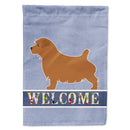 Norfolk Terrier Welcome House Flag 28x40 Porch Sleeve Pole Decorative Outside Yard Banner Artwork Wall Hanging, Polyester