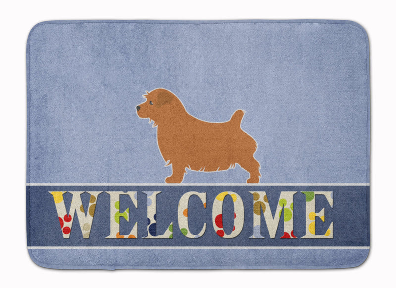 Norfolk Terrier Welcome Machine Washable Memory Foam Mat BB5513RUG