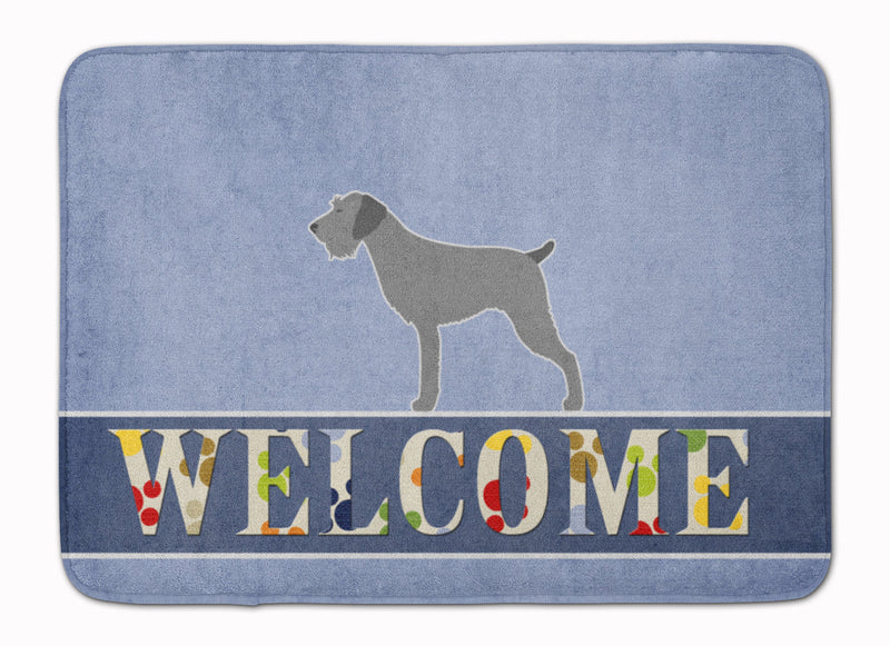 German Wirehaired Pointer Welcome Machine Washable Memory Foam Mat BB5515RUG