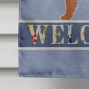 English Cocker Spaniel Welcome House Flag 28x40 Porch Sleeve Pole Decorative Outside Yard Banner Artwork Wall Hanging, Polyester