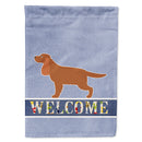 English Cocker Spaniel Welcome House Flag 28x40 Porch Sleeve Pole Decorative Outside Yard Banner Artwork Wall Hanging, Polyester