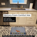 English Cocker Spaniel Welcome Memory Foam Kitchen Mat Machine Washable Anti-Fatigue Cushion Comfort Bath or Kitchen Rug